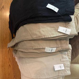 NWT Five Pairs of GAP Boys Uniform Khakis in Size 14 SLIM